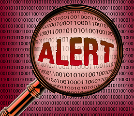 Image showing Computer Alert Shows Data Warning 3d Rendering