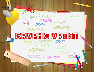 Image showing Graphic Artist Shows Artists Illustrations And Designers