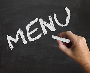 Image showing Menu Board Indicates Restaurant Ordering 3d Illustration