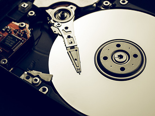 Image showing Vintage looking Hard disk