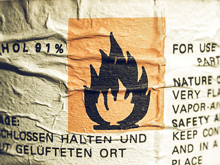Image showing Vintage looking Danger sign