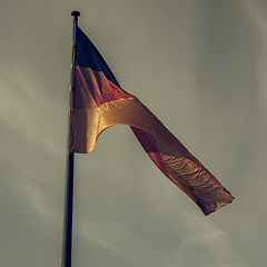 Image showing Vintage looking German flag