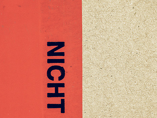 Image showing Vintage looking Nicht meaning not