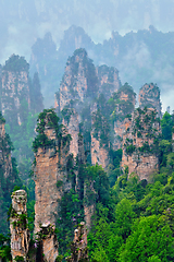 Image showing Zhangjiajie mountains, China