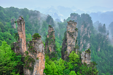 Image showing Zhangjiajie mountains, China