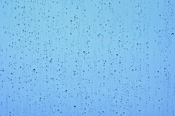 Image showing Rain drops on window