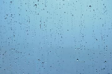 Image showing Rain drops on window