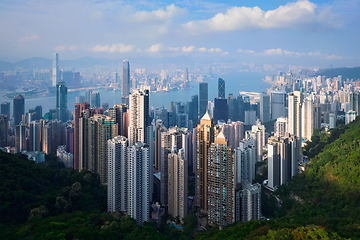 Image showing Hong Kong skyscrapers skyline cityscape view