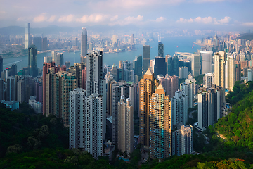 Image showing Hong Kong skyscrapers skyline cityscape view