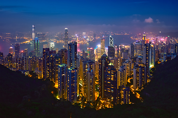 Image showing Hong Kong skyscrapers skyline cityscape view