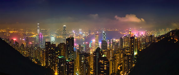 Image showing Hong Kong skyscrapers skyline cityscape view