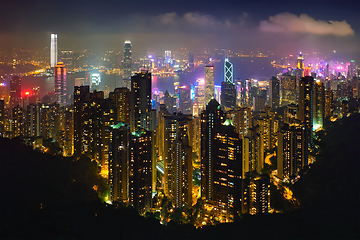 Image showing Hong Kong skyscrapers skyline cityscape view