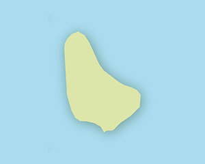 Image showing Map of Barbados with shadow