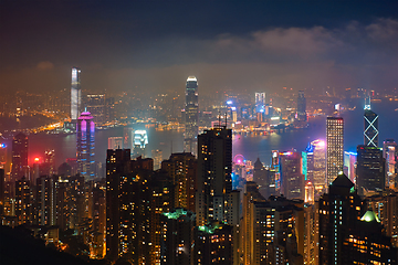 Image showing Hong Kong skyscrapers skyline cityscape view