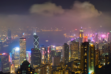 Image showing Hong Kong skyscrapers skyline cityscape view