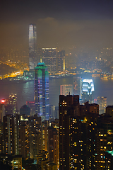 Image showing Hong Kong skyscrapers skyline cityscape view