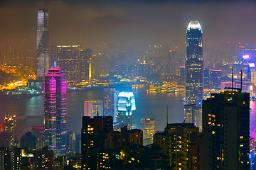 Image showing Hong Kong skyscrapers skyline cityscape view