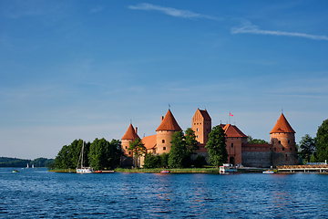 Image showing Trakai Island Castle in lake Galve, Lithuania