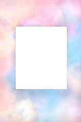 Image showing Rainbow Sky LGBT Abstract Background Border Design 