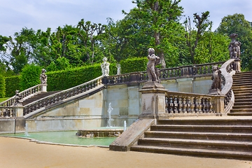 Image showing A historic garden Grosssedlitz with sculptures in Germany