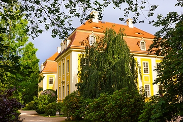 Image showing Facade of baroque castle Rammenau in Germany