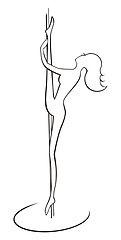 Image showing Pole dance extreme stretch