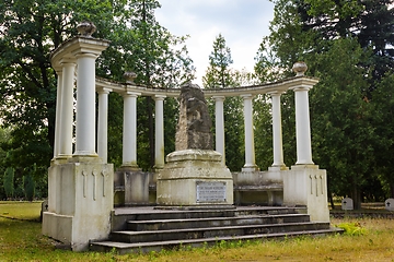 Image showing Soviet memorial graveyard in Zagan, Poland