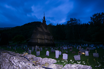 Image showing Borgund Stave Church, Sogn og Fjordane, Norway