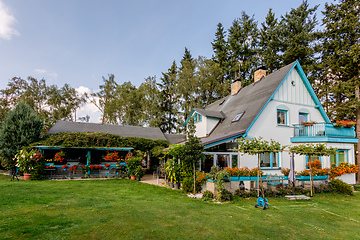 Image showing rural house situated in garden