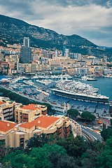 Image showing View of Monaco with Formula one race track