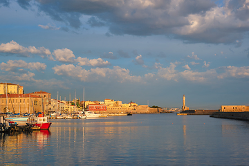 Image showing Picturesque old port of Chania, Crete island. Greece