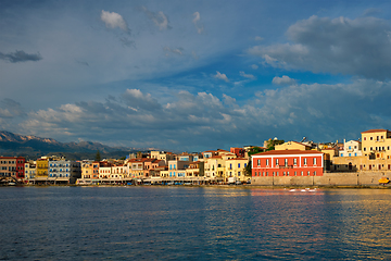 Image showing Picturesque old port of Chania, Crete island. Greece