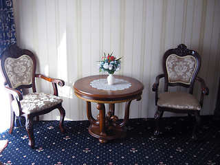 Image showing cosy room in luxury style with chairs and table