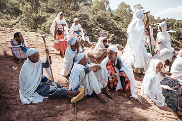 Image showing orthodox Christian Ethiopian woman, Lalibela Ethiopia