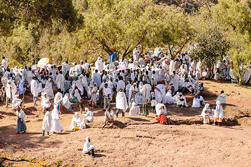 Image showing orthodox Christian Ethiopian believer, Lalibela Ethiopia