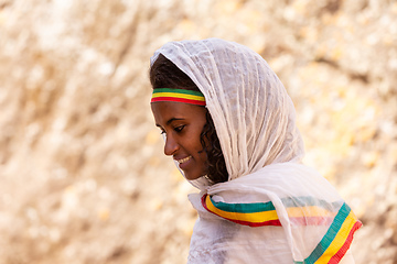 Image showing Orthodox Christian ethiopian woman, Lalibela, Ethiopia