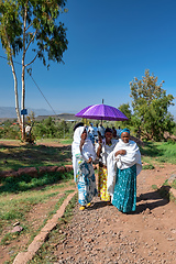 Image showing orthodox Christian Ethiopian woman, Lalibela Ethiopia