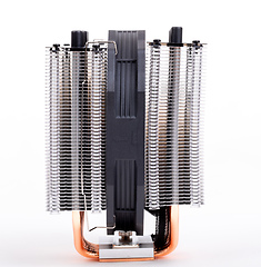 Image showing CPU Cooler with heat-pipes on white