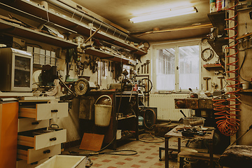 Image showing domestic home workshop room