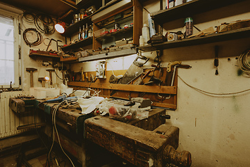 Image showing domestic home workshop room