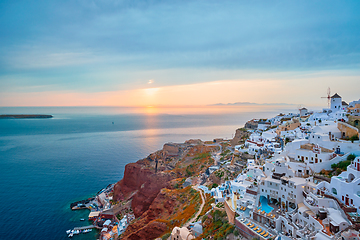 Image showing Famous greek tourist destination Oia, Greece