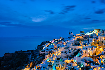 Image showing Famous greek tourist destination Oia, Greece