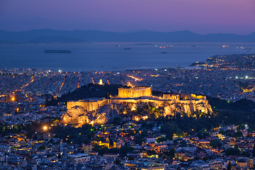 Image showing Iconic Parthenon Temple at the Acropolis of Athens, Greece