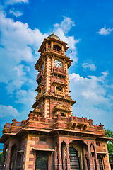 Image showing Clock tower Ghanta Ghar local landmark in Jodhpur, Rajasthan, India