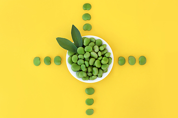 Image showing Broad Bean Vegetable Nutritious Health Food Abstract