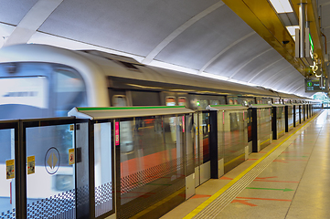 Image showing Empty subway train station. Singapore