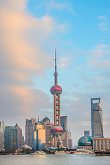 Image showing Shanghai skyline with tv tower