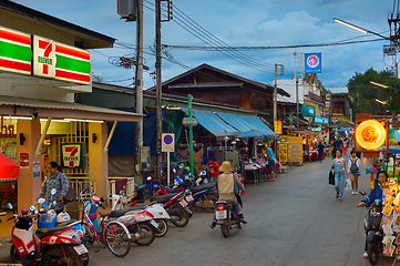 Image showing People Pai market street, Thailand