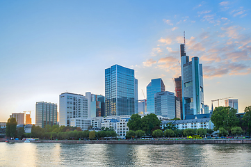 Image showing Sunset over Frankfurt-am-Main