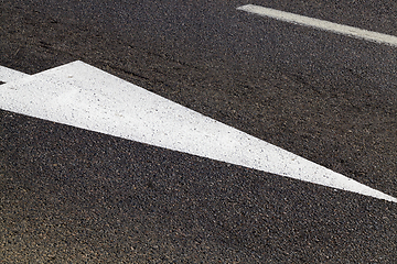 Image showing white road marking